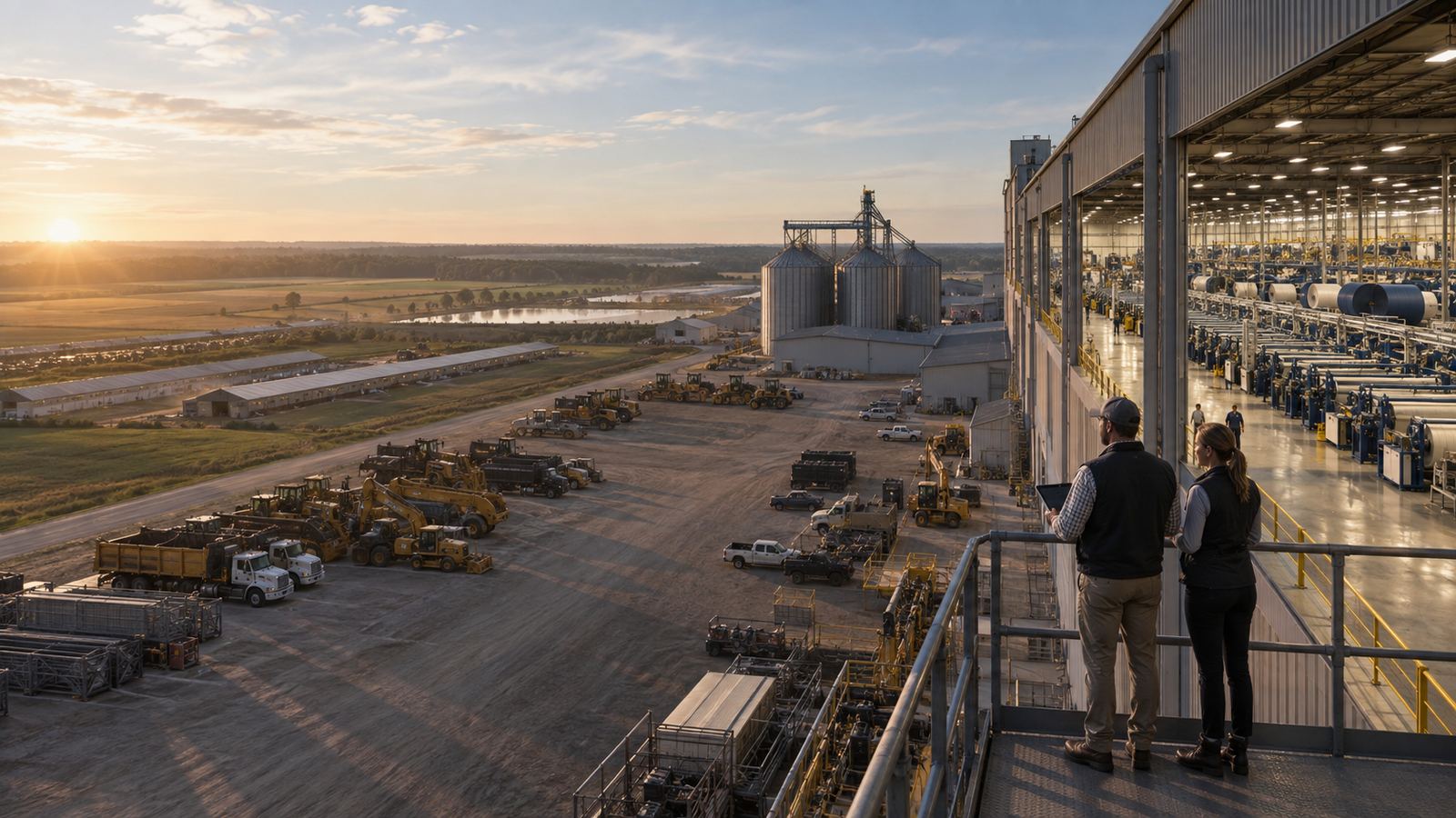 Industrial plant and equipment yard under appraisal