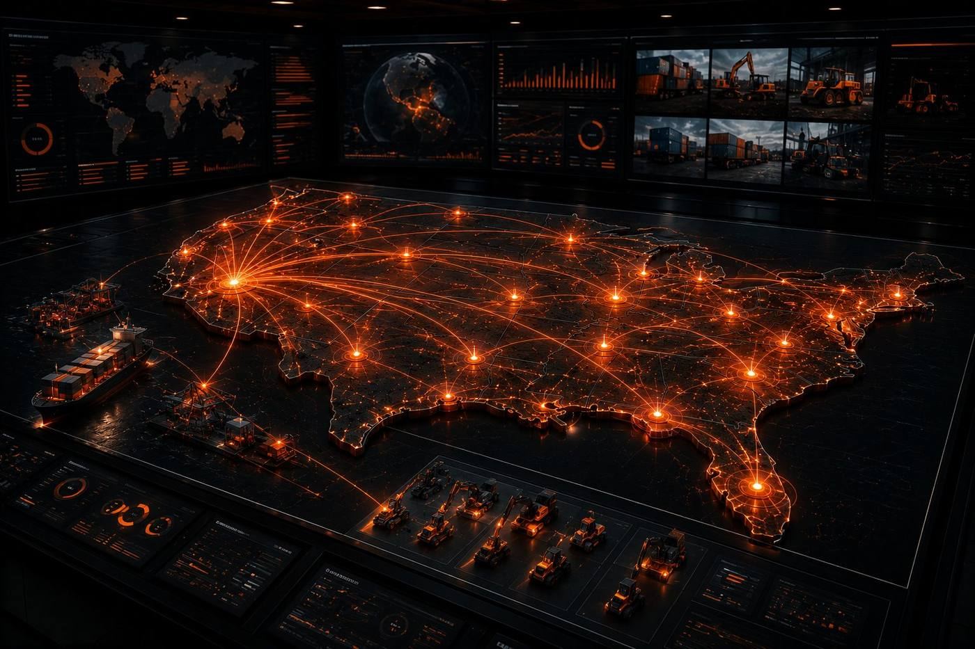 NEAN national equipment auction network map