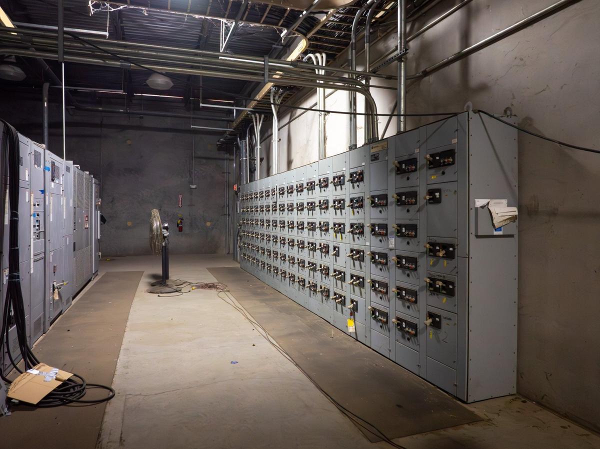 Motor control centers inside an industrial plant