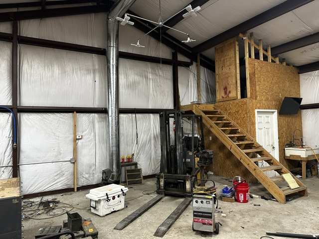 Loft stairs and open floor